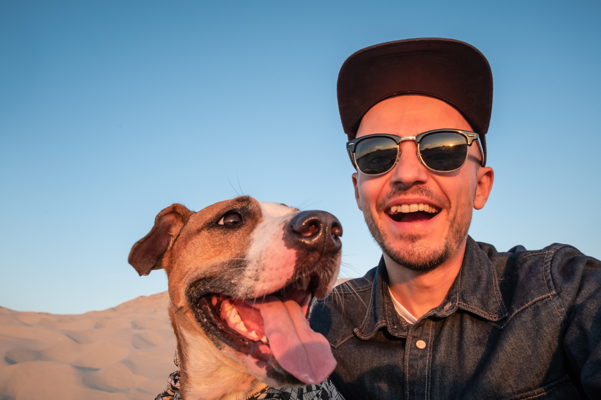 selfie perfeita com seu cachorro