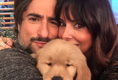 Marcos Mion com sua esposa Suzana e a cachorra Pankeka. (Foto: Reprodução / Instagram)